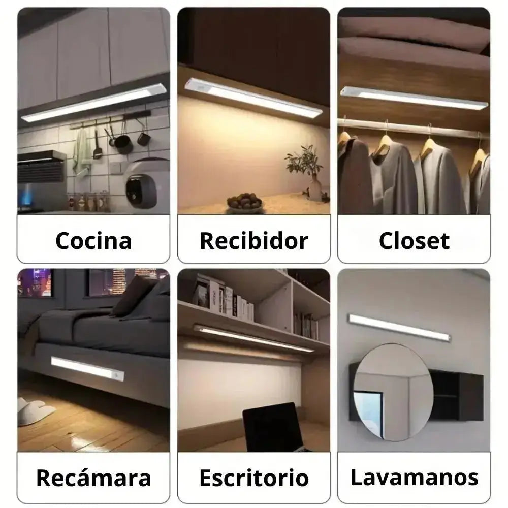 ♻️ Barra de luz LED inalámbrica con sensor inteligente y 3 temperaturas de color - Plan B Shopee
